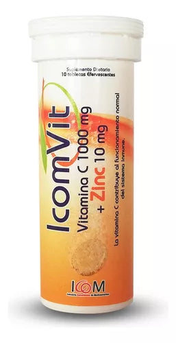 Icomvit Vita C + Zinc efervescente x 10 tabletas
