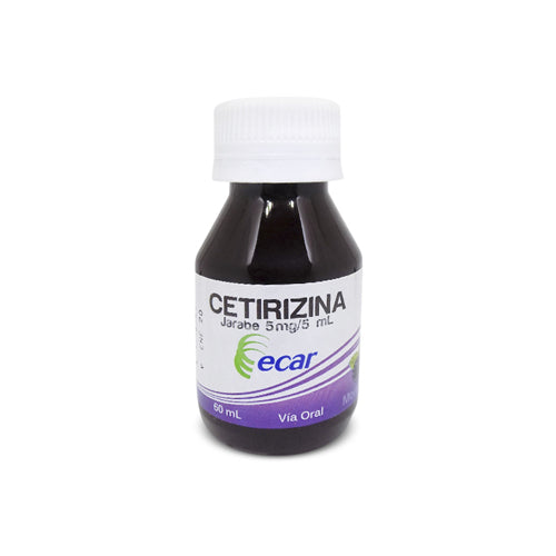 Jarabe Cetirizina Ecar 5mg/5mL x 60mL