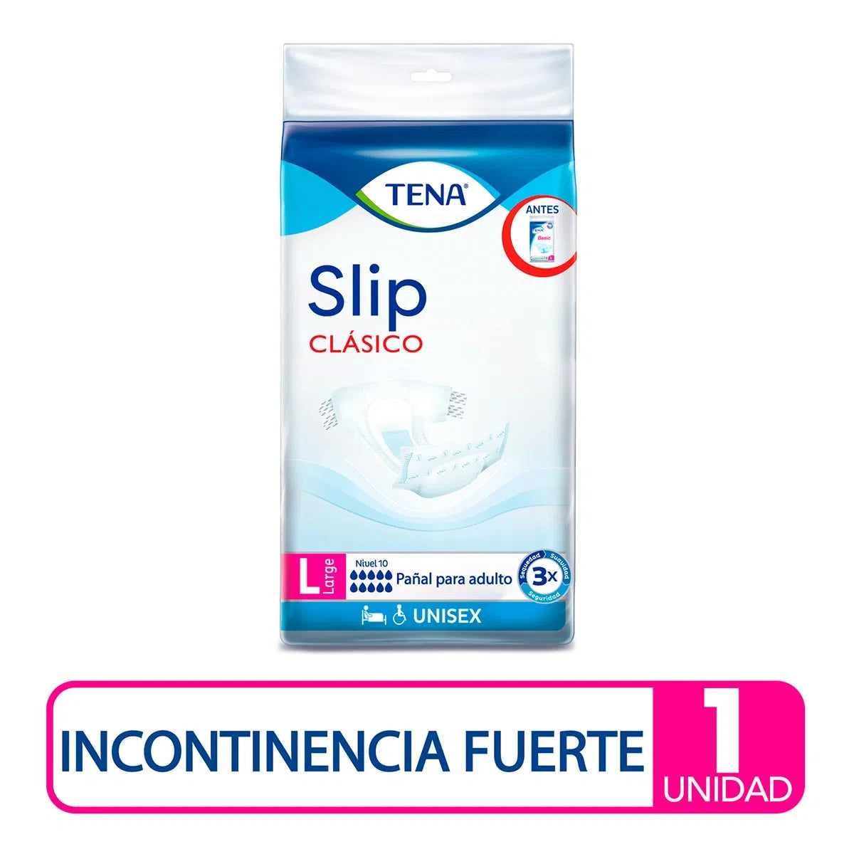 Pañal Tena Slip Clásico L