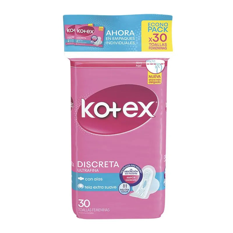 Toalla Kotex Discreta Ultrafina