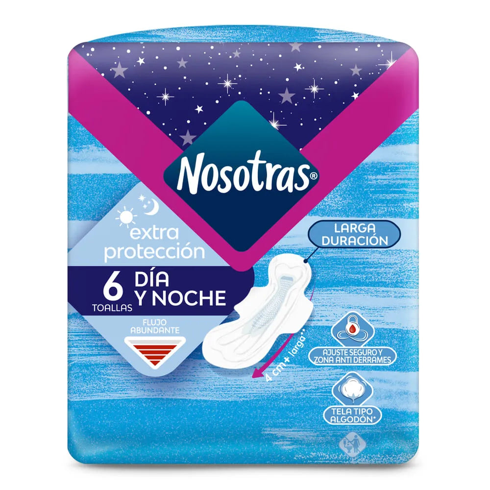 Toalla nosotras extraproteccion tela día y noche