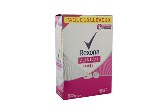 Desodorante Rexona Clinical Classic Women 20 Sobres