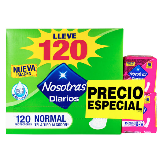 Protectores Nosotras Diarios + Protectores Nosotras Multiestilo